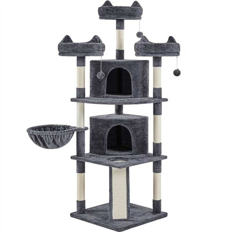 68.5Inch Multi-Level Cat Tree Large Cat Tower with Sisal-Covered Scratching Post