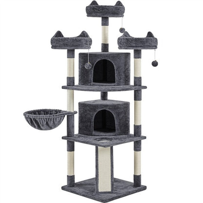 68.5Inch Multi-Level Cat Tree Large Cat Tower with Sisal-Covered Scratching Post