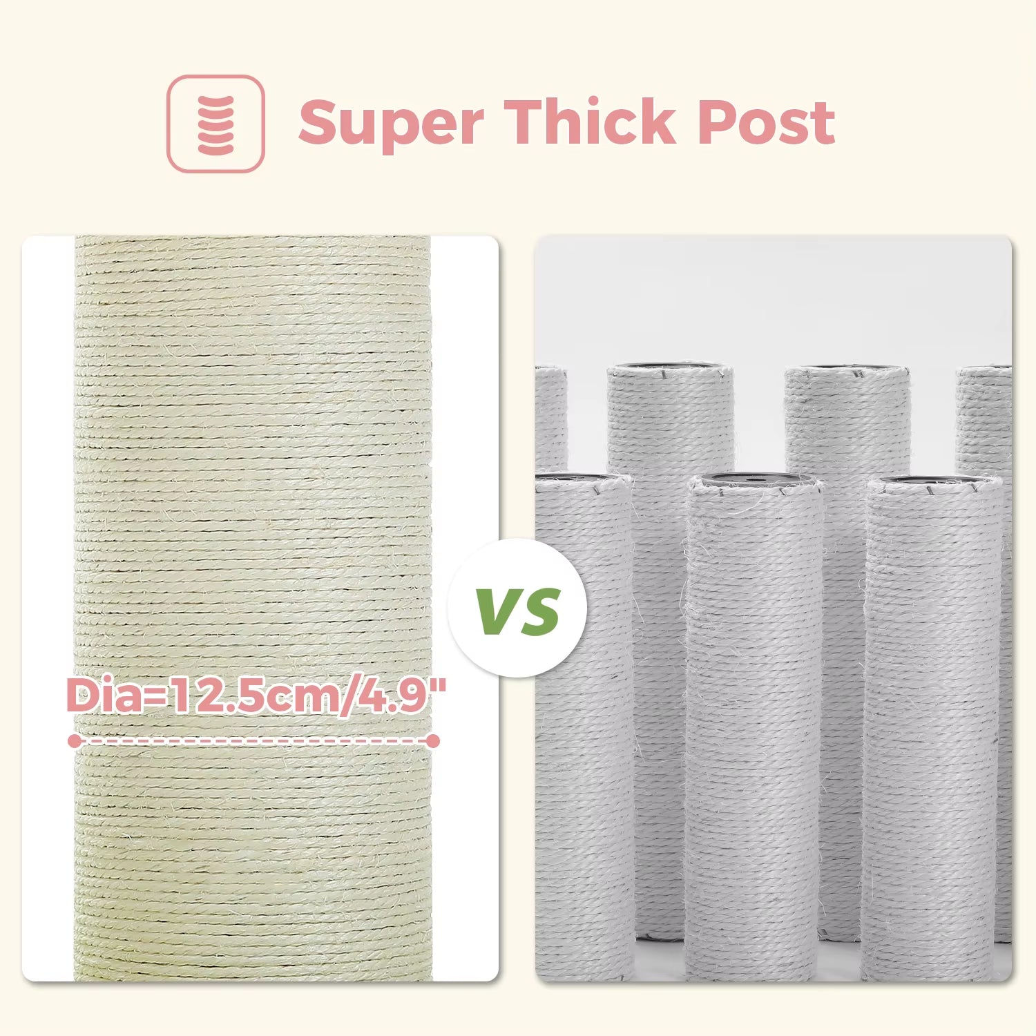 Cat Tree Cat Tower with Super Thick Scratching Post Cat Scratching Post for Large Cats Flower Cat Bed Tall Cat Scratcher Indoor