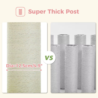 Cat Tree Cat Tower with Super Thick Scratching Post Cat Scratching Post for Large Cats Flower Cat Bed Tall Cat Scratcher Indoor