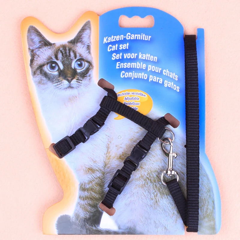 Hot-Selling Cat Chest Strap Simple Design Traction Rope High-Quality Nylon Material Sturdy and Durable Pet Supplies