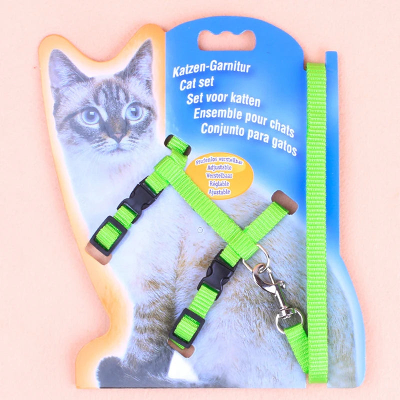 Hot-Selling Cat Chest Strap Simple Design Traction Rope High-Quality Nylon Material Sturdy and Durable Pet Supplies