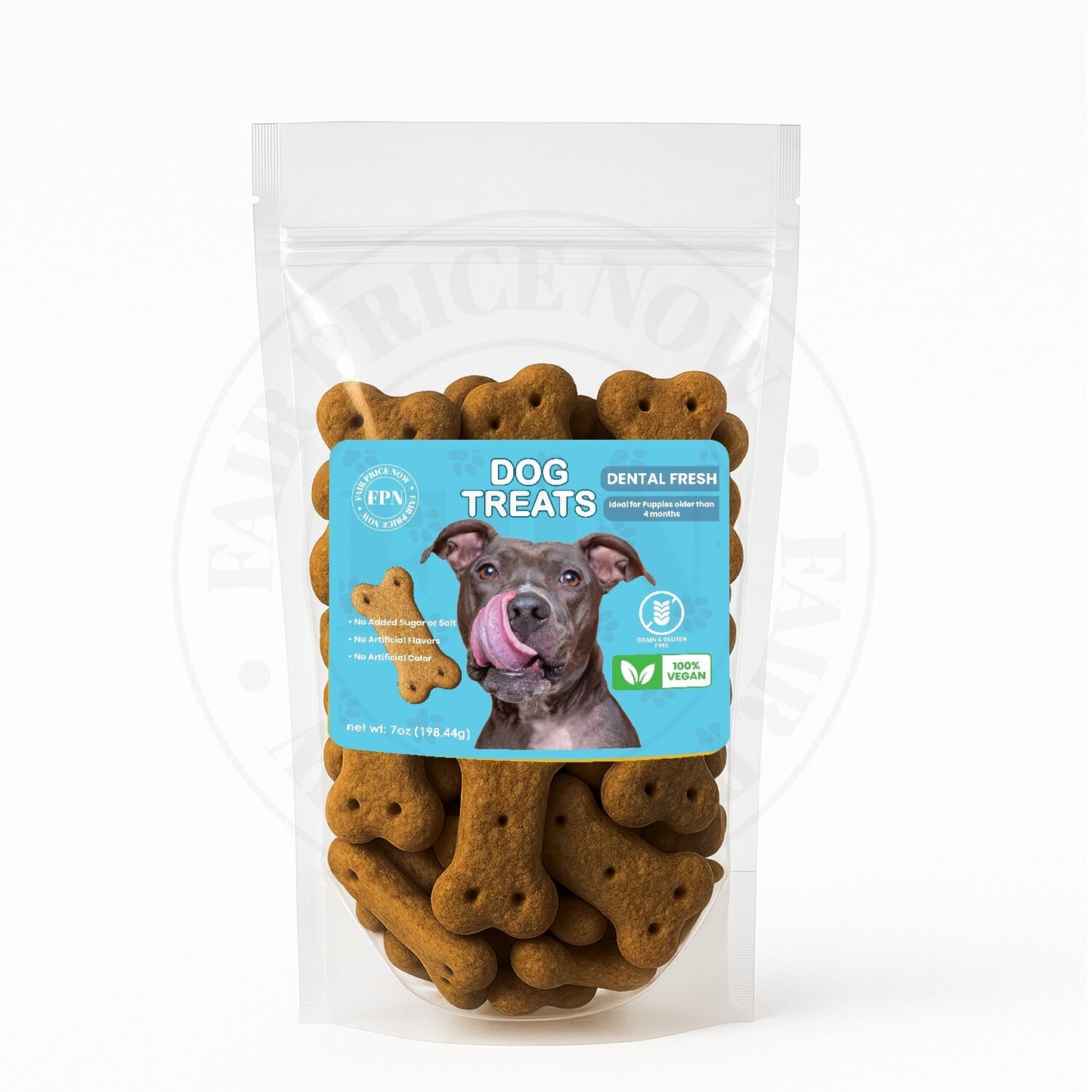 Dog Treats –Dental Treats Grain-Free Natural Human-Grade Dog Biscuits 7Oz - FPN