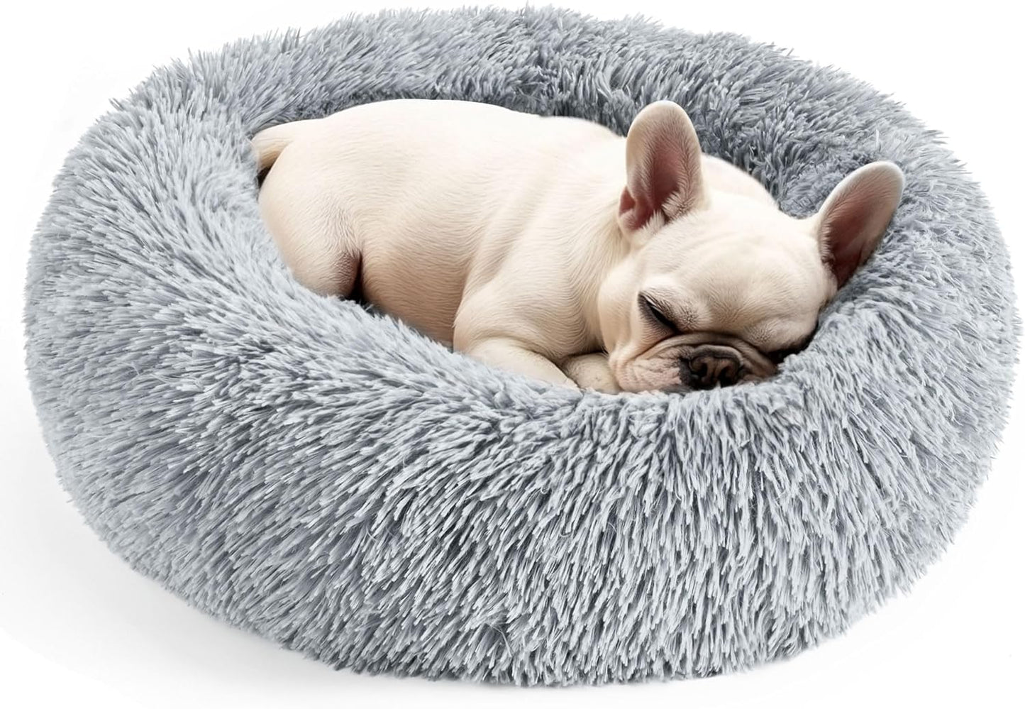 Dog & Cat Bed, 20In Cat Beds for Indoor Cats, Calming Donut Bed for Puppy and Ki