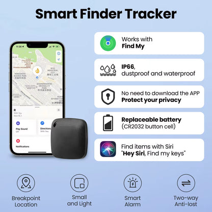 Mini Smart Tracker Works with IOS Find My APP Smart Tag Key Finder Anti-Lost Tracking Device Bluetooth-Compatible for IOS System