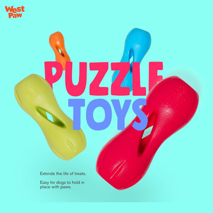 Zogoflex Qwizl Interactive Treat Dispensing Dog Puzzle Treat Toy for Dogs, Granny Smith, Large