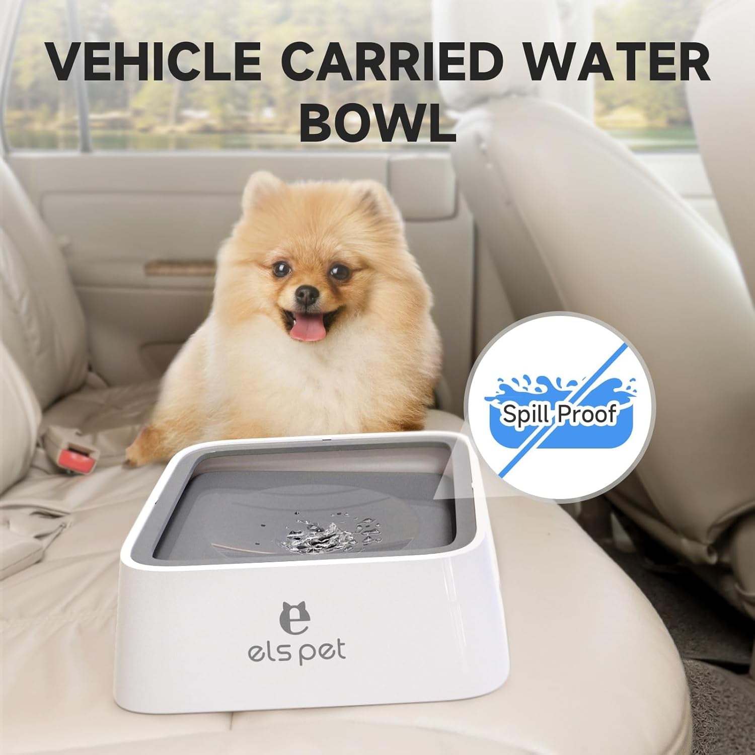 1L/2L/70Oz Dog Spill Proof Pet Water Bowl, Anti-Choking Water Bowl, Slow Water Feeder Pet Water Dispenser Carried Water Bowls for Dogs, Cats & Pets