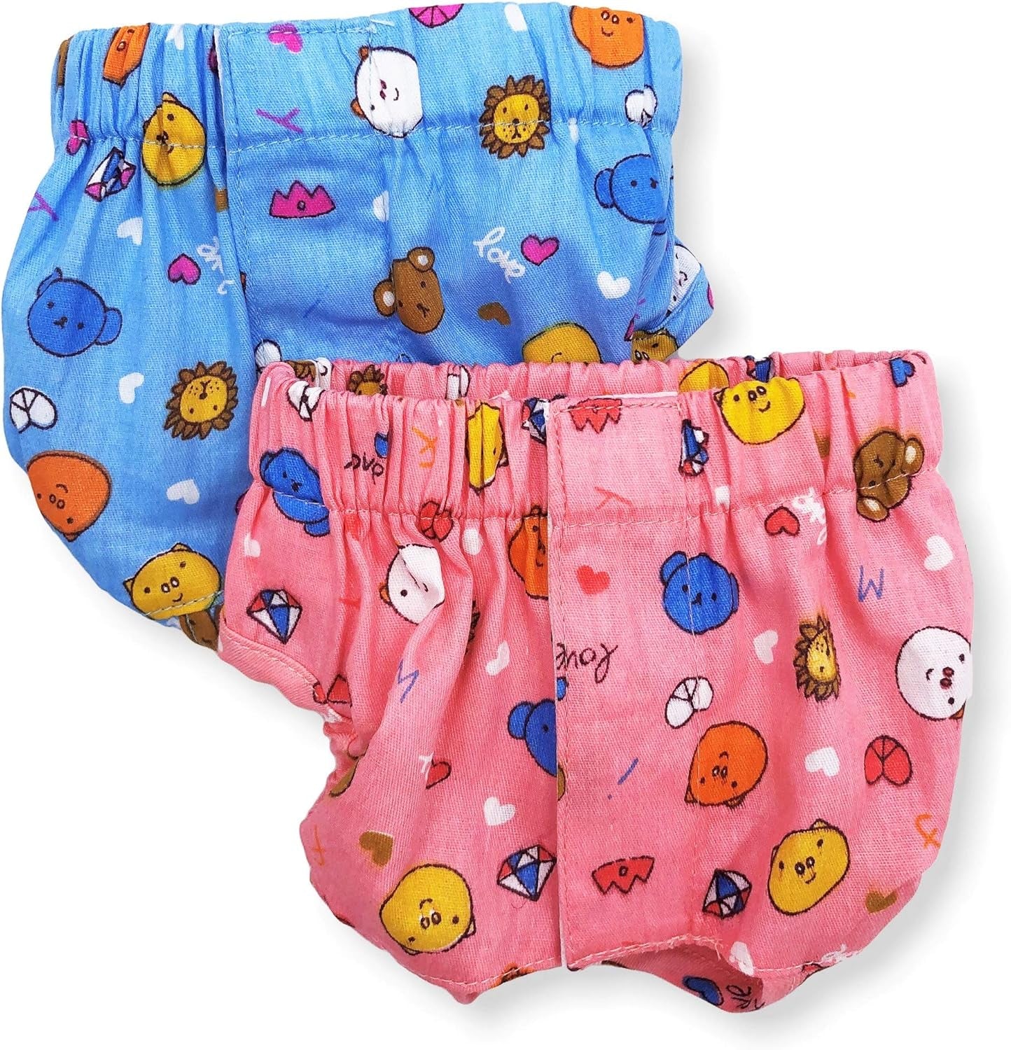 Pack of 4 Dog Female Diapers Sanitary Pants and Skirts Cotton for Small Pet Cat (Pack of 4 - Skirts & Pants, M: Waist: 13" - 16")