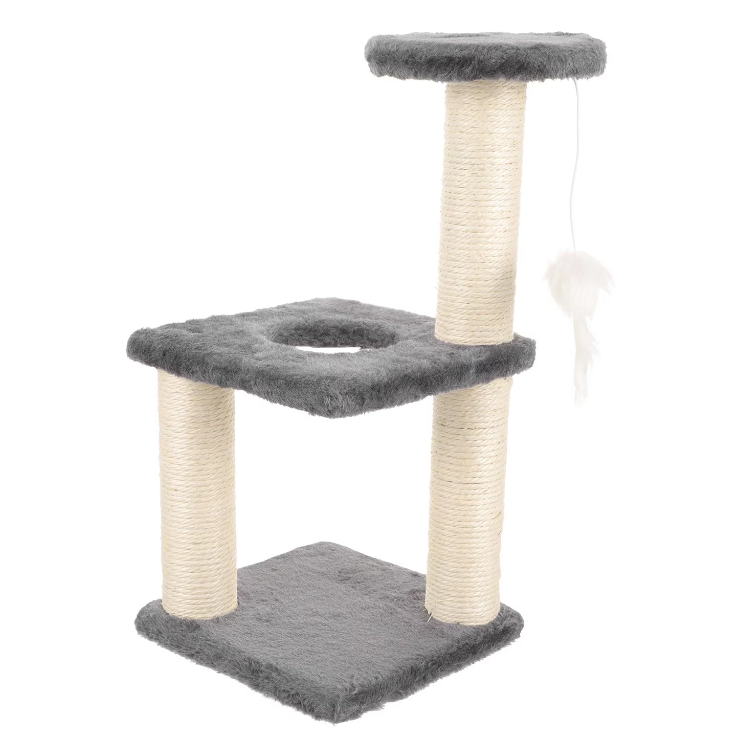 Thickened Cat Scratching Post Skin Friendly Reusable Kitten Accessories Adorable Cat Scratching Post Integrated Kitten Scratcher