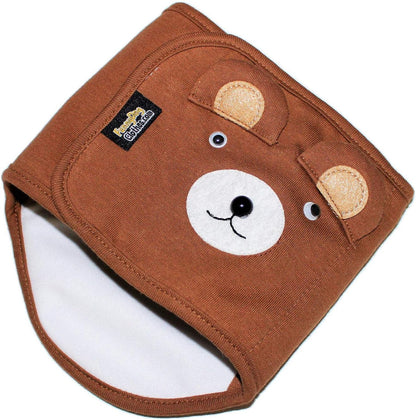 Dog Puppy Funny Diaper Belly Band Male Boy for Small Breeds (Brown Bear, M - Waist 10" - 13")