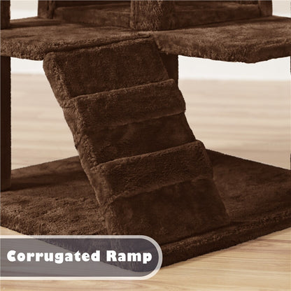 54In Cat Tree Tower Condo with Scratching Post for Kittens Pet House Furniture