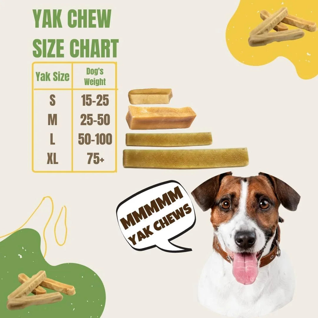Yak Milk Dog Chews for Small Dogs, Yak Stick Dog Treats, Himalayan Dog Chews, 16 Pack, 22 Oz