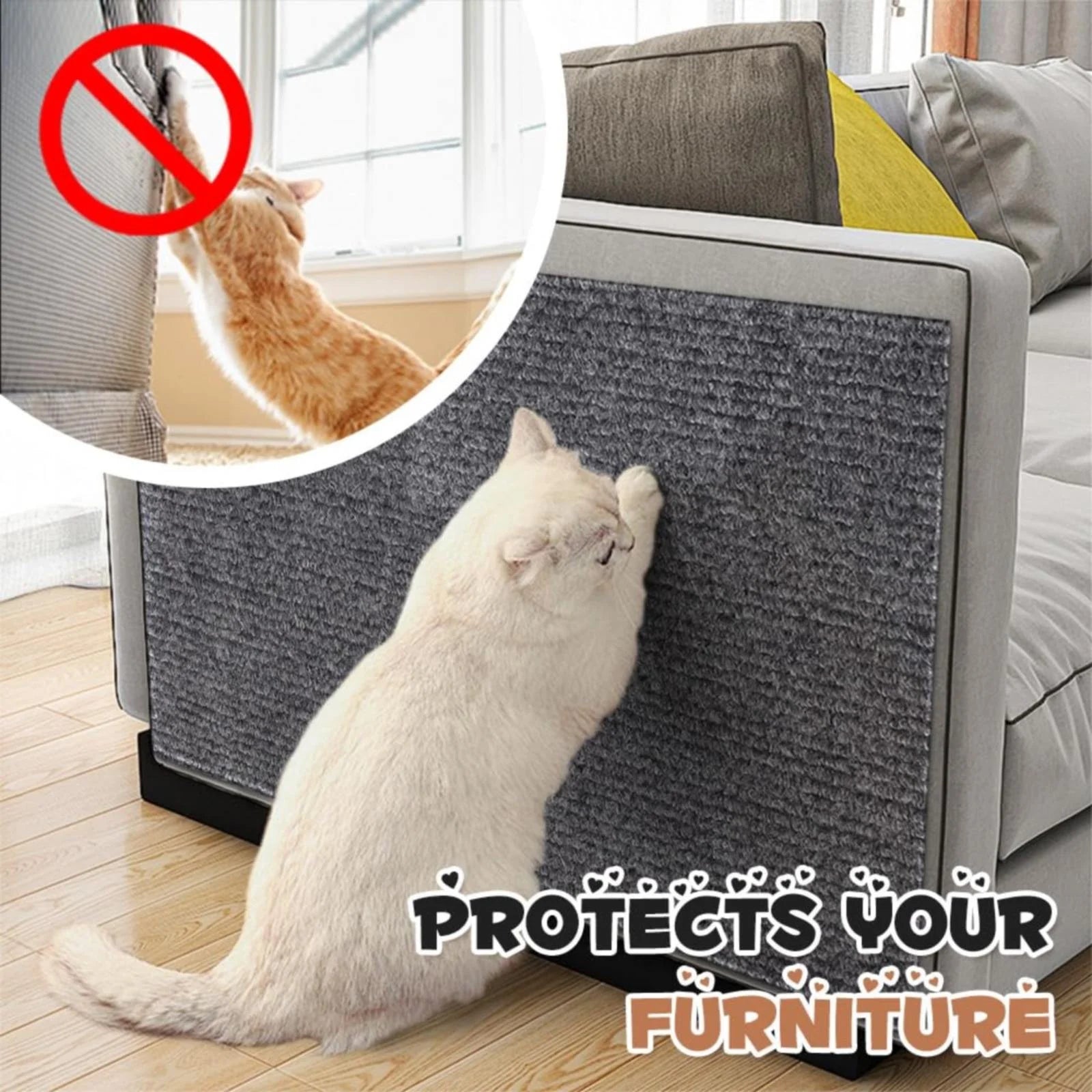 DIY Climbing Cat Scratcher Cat Scratching Mat Self-Adhesive,Trimmable Cat Scratching Post Carpet to Protect Furniture Walls or Floors Cover Cat Scratching Post Cat Climbing Frame 2024 Cat Scratch Mat