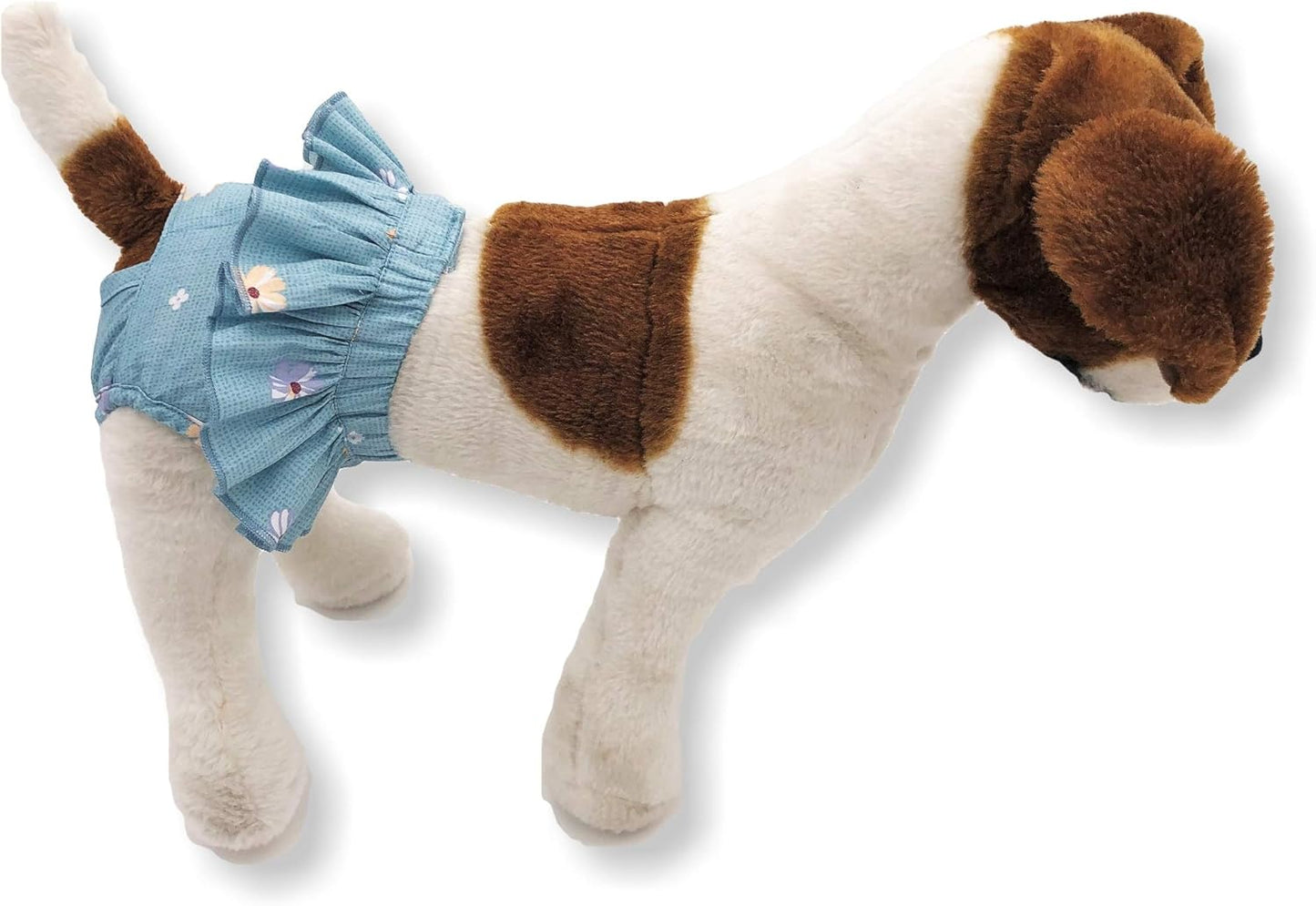 Pack of 4 Dog Female Diapers Sanitary Pants and Skirts Cotton for Small Pet Cat (Pack of 4 - Skirts & Pants, M: Waist: 13" - 16")