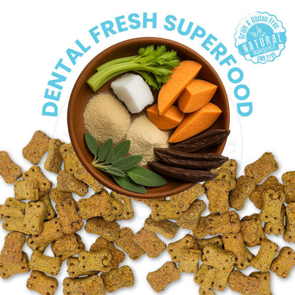 Dog Treats –Dental Treats Grain-Free Natural Human-Grade Dog Biscuits 7Oz - FPN