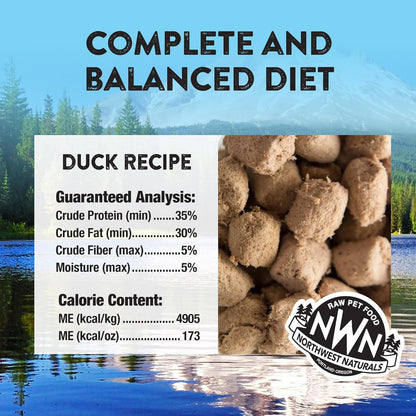 Freeze-Dried Duck Cat & Kitten Food – Bite-Sized Nibbles – Healthy, Limited, Human-Grade Ingredients, All-Natural, High-Protein – Complete & Balanced, Grain-Free – 11 Oz (Pack of 3)