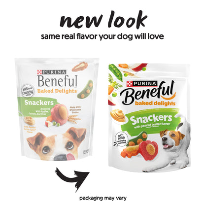 (4 Pack)  Beneful Dog Training Treats for Dogs, Baked Delights Snackers
