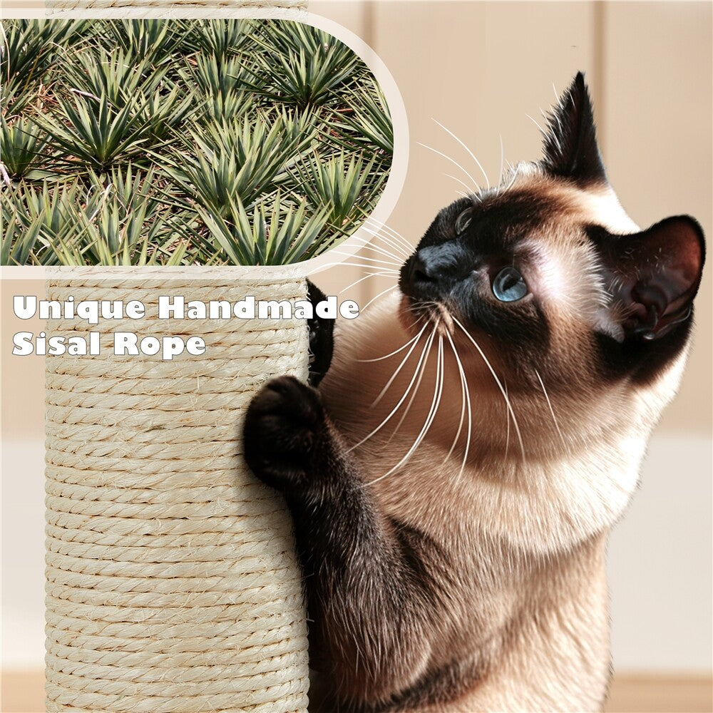 54In Cat Tree Tower Condo with Scratching Post for Kittens Pet House Furniture