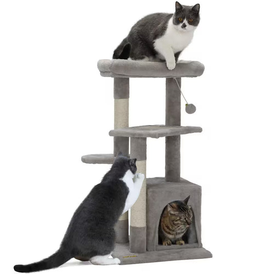 33 In. Cat Tree with Cat Bed Scratching Post