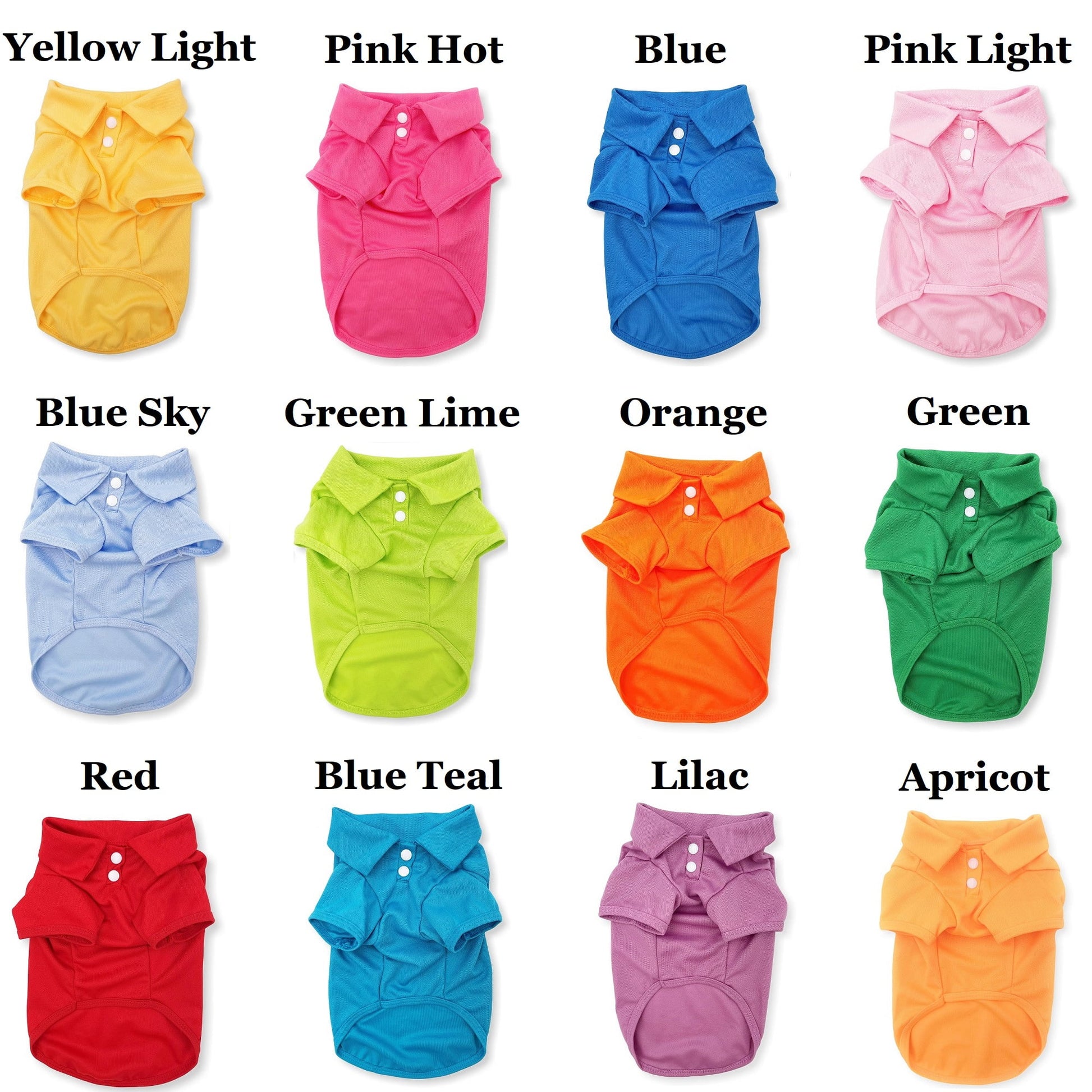 Cute Dog Polo Shirt T-Shirt Puppy Cat Clothes Apparel for Small Pet Red Sz M: Length - 14"