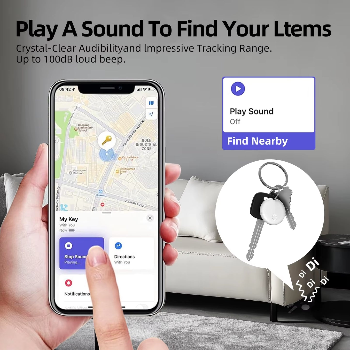 Smart Gps Tracker for Apple Ios System Find My APP Air Tag Key Finder Pet Bike Bag Anti-Lost Item Smart Bluetooth Airtag Tracker