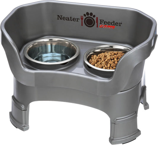 Neater Feeder Deluxe with Leg Extensions (Medium, Gunmetal Grey)