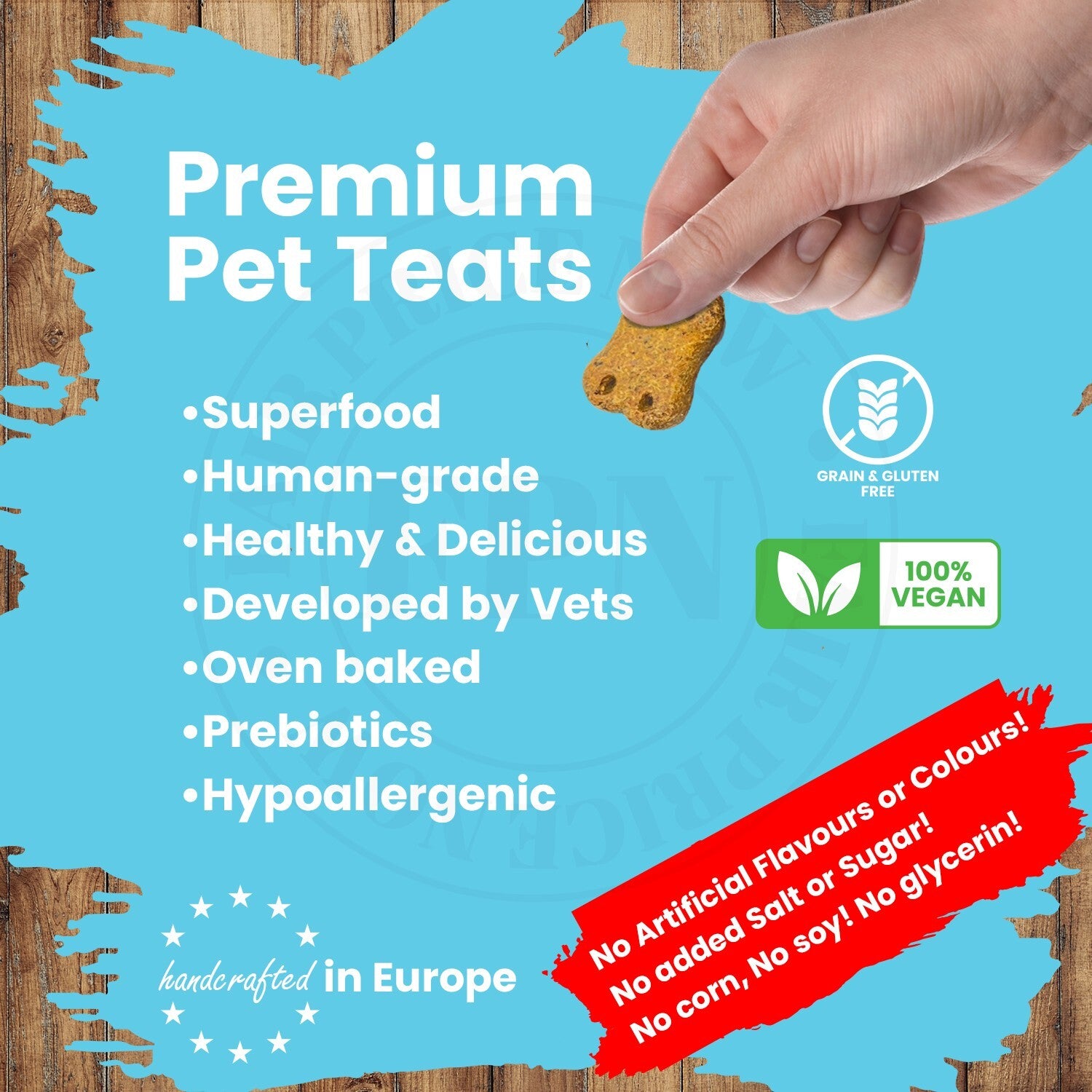 Dog Treats –Immunity, Skin, Dental, Gut Support, Vegan Dog Biscuits 7Oz by FPN