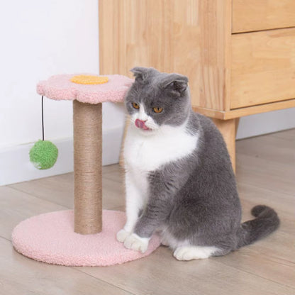 Cat Scratching Post Lovely Kitten Floral Scratching Post Tear-Resistant Abrasion Resistant Cat Scratcher