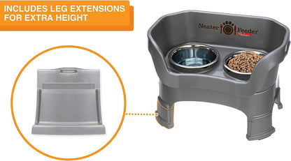 Neater Feeder Deluxe with Leg Extensions (Medium, Gunmetal Grey)
