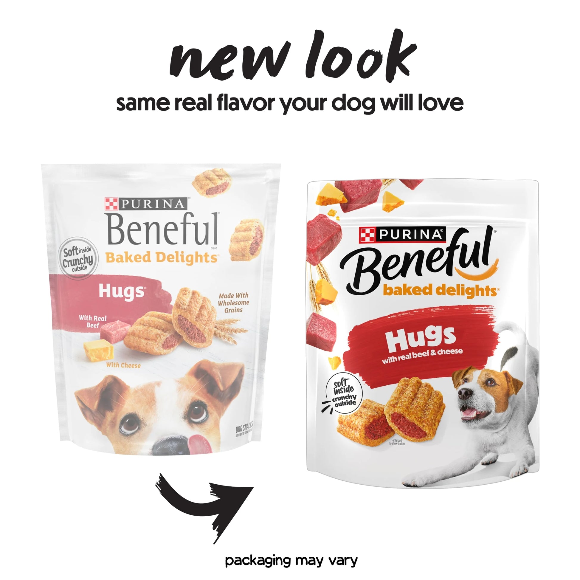 Purina  Baked Delights Hugs with Real Beef and Cheese Oven Baked Dog Treats