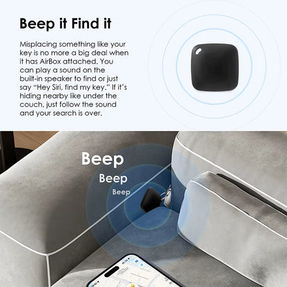 Mini Smart Tracker Works with IOS Find My APP Smart Tag Key Finder Anti-Lost Tracking Device Bluetooth-Compatible for IOS System