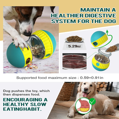 Dog Puzzle Toys Adjustable Feeder Dog Treat Dispensing Interactive Dog Enrichment Toy Keep Them Busy Food Puzzles Ball for Dogs