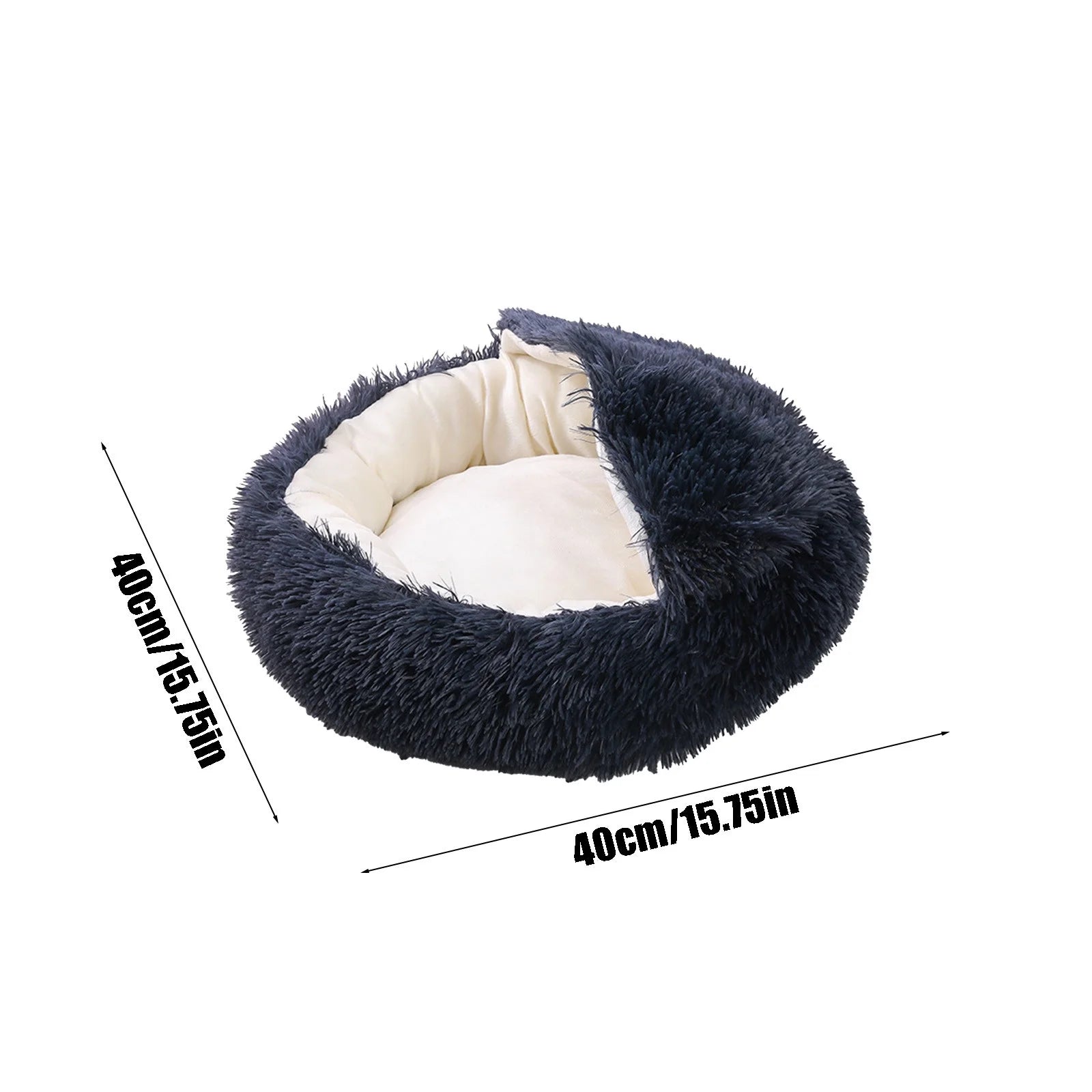 Calming Dog Beds & Cat Cave Bed with Hooded Cover,Removable Washable round Beds for Small Medium Pets,Anti-Slip Faux Fur Fluffy Coved Bed for Improved Sleep,Fits up to 11 Lbs