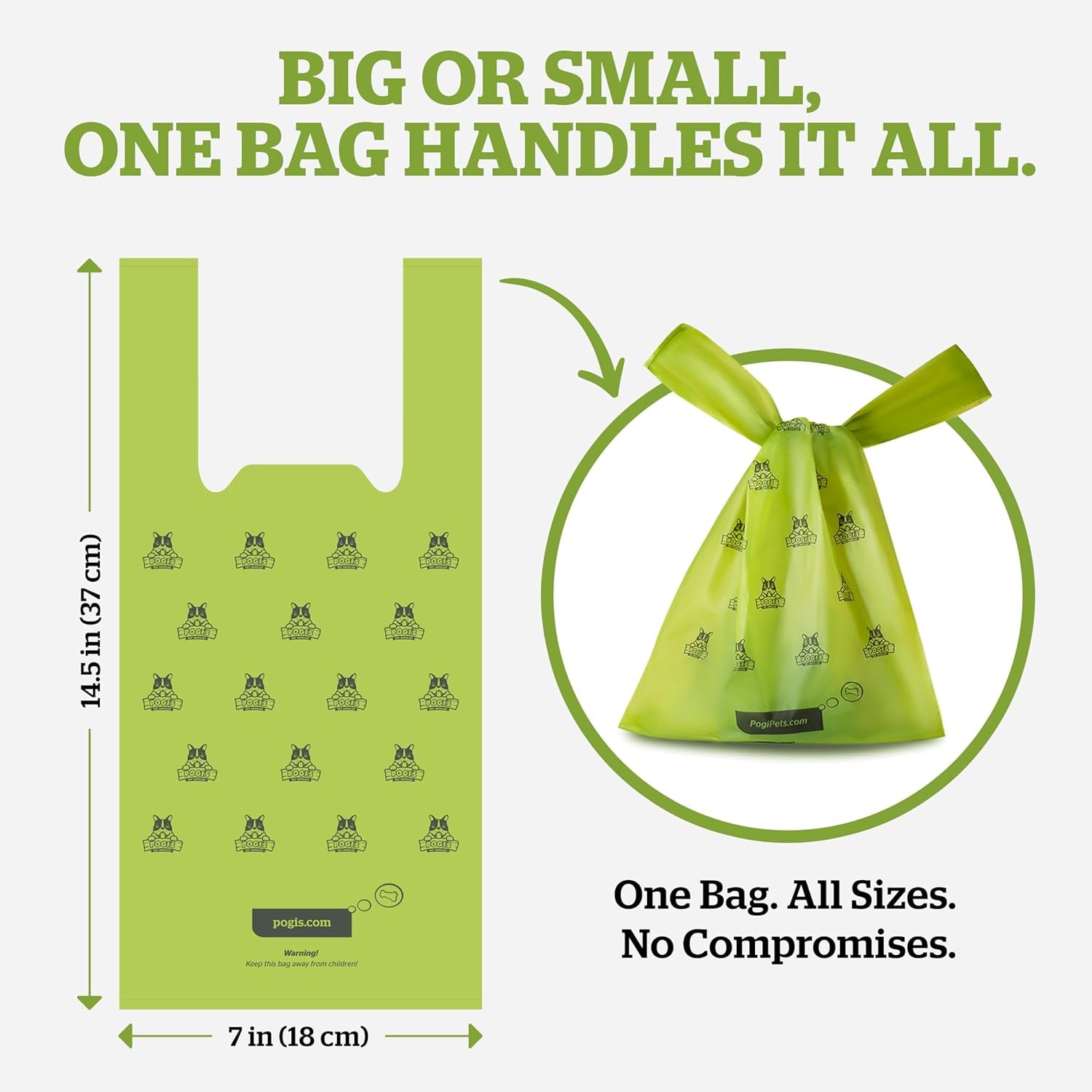 Pogi'S Dog Poop Bags with Handles Bulk - 900 Unscented Doggy Poop Bags with Easy-Tie Handles - Leak-Proof, Ultra Thick Poop Bags for Dogs, Cat Poop Bags